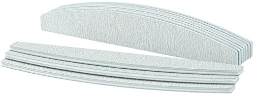 99nails 50 Stück Premium Nagelfeile Trapez Halbmondfeile Zebra Nagelstudio Feile 100/180 Körnung Profifeile Premium Feile