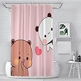 Photo Gallery zgdpbyf bubu & dudu love panda tende da doccia in tessuto impermeabile divertente decorazione da bagno con ganci accessori per la casa, come da immagine, 183 x 208 cm Photo Gallery zgdpbyf bubu & dudu love panda tende da doccia in tessuto impermeabile divertente decorazione da bagno con ganci accessori per la casa, come da immagine, 183 x 208 cm