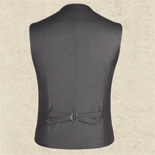 Men's Slim Casual Dress Vest With Lapel – Thin Suit Waistcoat For Groom & Wedding3