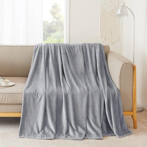 Image of Amazing Super Soft Double Bed Woollen Quilt Cover, 310TC Warm Duvet Cover, Woolen Duvet Cover /Rajai Cover /Blanket Cover /Quilt Cover King Size=90x100 Inches, Winter Blanket Cover (Gray)