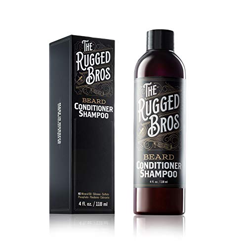 3-in-1 Beard Shampoo and Conditioner for Face, Beard, and Hair - Beard Wash and Conditioner - Made with Beard Oil, Organic Argan Oil - Stocking Stuffer Gift (4 oz)