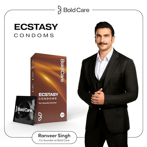 Image of Bold Care 404 Ultra Thin Lubricated Ecstasy Condoms for Men -10 Condoms (Pack of 1)