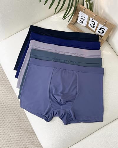 Image of Ultra-Soft Ice Silk Breathable Men's Shorts Underwear Brief Boxer | Multicolor |