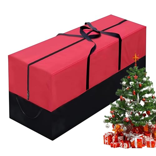 Christmas Tree Storage Bag | Zippered Oxford Cloth Storage Bag | Multipurpose Christmas Tree Box, Holiday Storage Bins for Outdoor Cushions