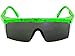 FLAWLESS EYEWEAR Semi Rimless Performance Wrap Around Sport Style Retro Mirrored Unisex Sunglasses (Green)
