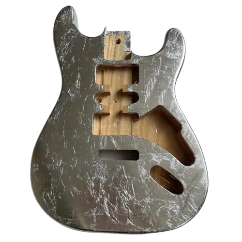 木製エレキギター本体 Stエレキギター本体 桐材 銀メッキ HSH DIY