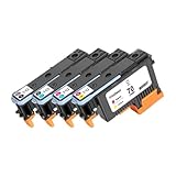 Printhead hp70 Print Head C9404A C9405A C9406A C9407A Compatible for HP DesignJet Z2100 Z3100 Z3200 Z5200 Z5400 Printer(1 Set 4Pcs)