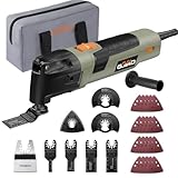Funguard Oscillating Tool 300W, 6 Variable Speeds 22000 OPM Electric Corded Multi-tool with 3.5°Oscillation Angle, Quick Change Blade System,30pcs Accessories for Cutting, Sanding, Grinding, Scraping