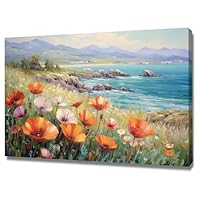 木製モザイクアート 女性と海の風景 木製モザイクアート 女性と海の風景