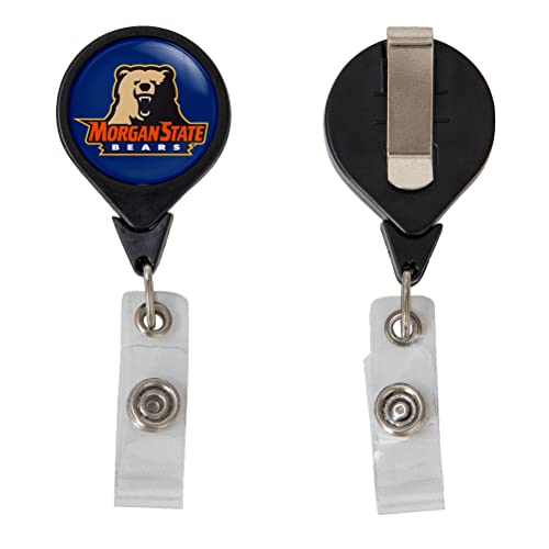 Desert Cactus Morgan State University Retractable Badge Holder MOR Bears ID Reel with Ticket Clip for Lanyard, Work, School & Office Access