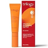 Trilogy Vitamin C Revitalising Eye Gel, 0.34 Fl Oz - With Hyaluronic Acid and Aloe Vera - Refresh, H
