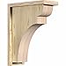 Ekena Millwork COR06X14X18YOR01RDF 6"W x 14"D x 18"H Yorktown Rough Sawn Corbel w/Backplate, Douglas Fir