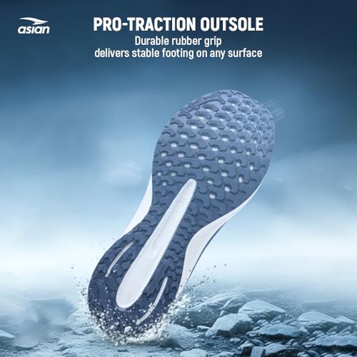 Image of ASIAN Hypercushion-04 Men's Running Shoes | Gravity Sole Cushioning, Breathable Upper, Shock-Absorbing Midsole & Durable Non-Slip Outsole for Daily Runs & Gym