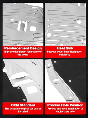 Image of Engine Splash Shield Guard Compatible with 2016-2021 Civic Engine Case Guard Under Car Shield Cover Replacement 74110-TBA-A00 90674-TY2-A01 Engine Splash Guard