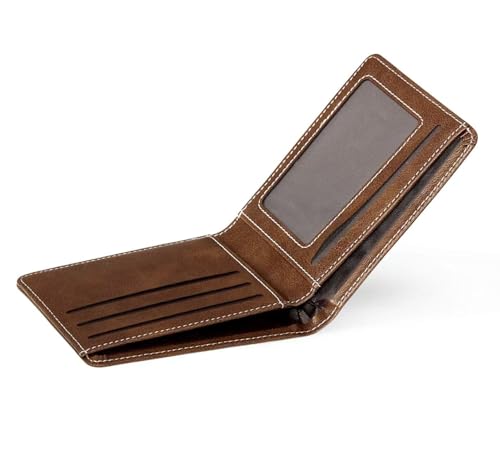 Image of Embroidered Leather Wallet (dark brown)