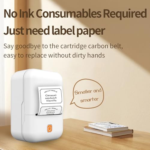 Label Maker, Portable Label Printer BT Wire Less Thermal Sticker Machine for Small Business Address Clothing Mail Barcode Label Y2, Thermal Printer Wire Less BT Printing Machine