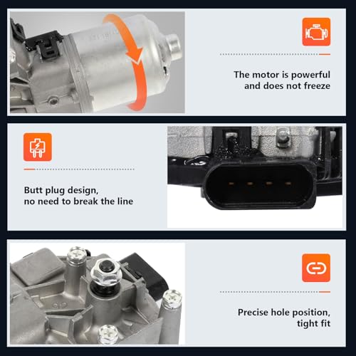 Image of cciyu Windshield Wiper Motor Replacement fit for 2009-2015 for Dodge Journey;-2010-2014 for Dodge Avenger;2008-2012 for Buick Enclave,2009-2012 for Chevrolet Traverse OE 40-1070