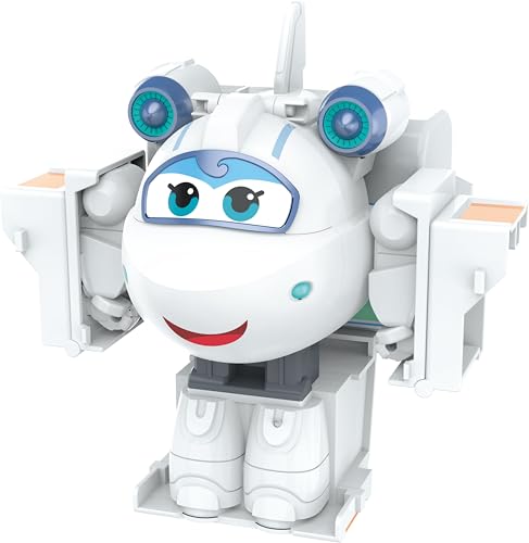 Super Wings Foodie Series Transformable Toys, 2-Pack Super Transform Dizzy-Ice Cream & Donnie-Chips Deformable Food Robot Action Figure DIY Transforming Toy Gift for Kids Boys Girls Age 3 4 5 6
