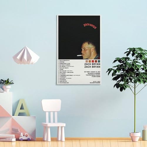 Poster Zach Bryan Toile 30x45 cm - Solution Déco Murs Vides Chambre