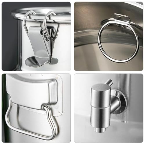 Bidon de transport de lait sans fuite avec grand baril étanche en inox 58L - 4