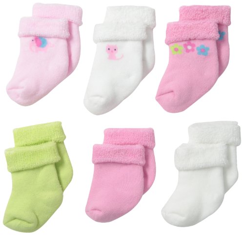 Gerber Baby Girls' 6 Pack Variety Socks