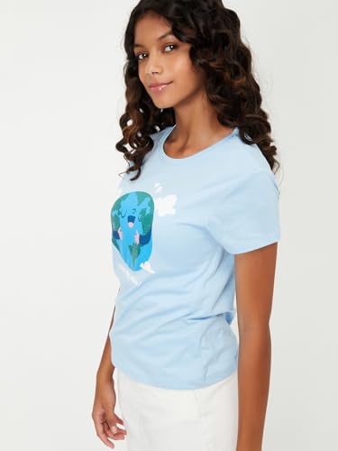 Image of Max Girl's Cotton Regular Fit Graphic Printed T-Shirt - Pack of 3