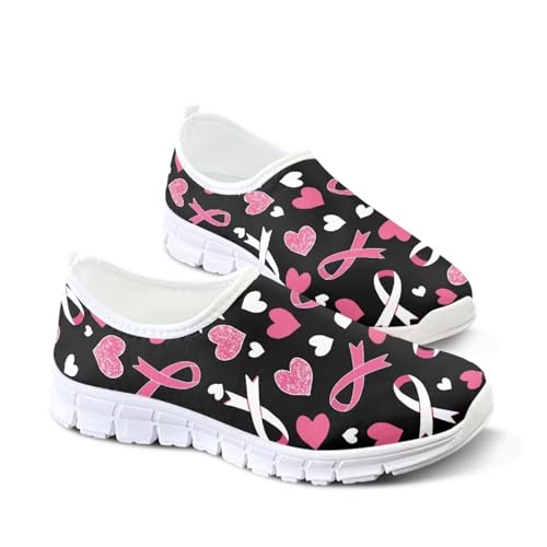 Image of Floral Sneakers for Women Colorful Art Shoes for Women Slip On Casual Work Shoes