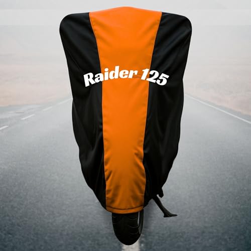 Image of Motorcycle Bike Body Cover for Outdoor Use - Heavy Fabric Water Resistant Two Wheeler Cover with UV, Dust & Rain Protection Compatible for Raider 125