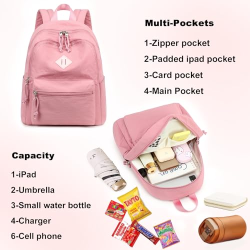 Image of CAMTOP Small Backpack for Women Mini Backpack Purse Girls Lightweight Cute Fashion Backpack Bookbag Daypack for Travel Shopping Them Park