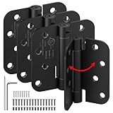 ISOKER 4-Pack Self Closing Door Hinges, 4 Inch Spring Loaded Door Hinges, Adjustable...