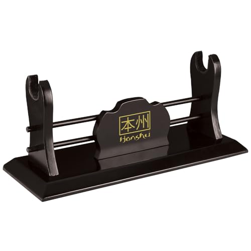 Honshu Single Sword Wooden Display Stand | Sturdy Tabletop Design