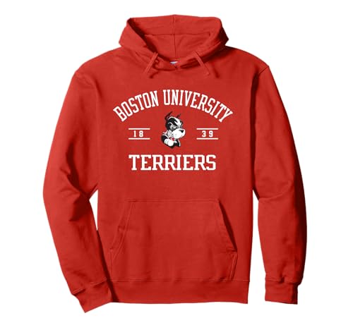 Boston Terriers Arch Over 1839 Team Icon - Boston U Pullover Hoodie