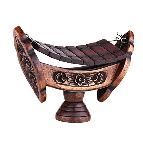 Muslady 8 Notes Xylophone Teak Wood Thai Traditional Percussion Musical Instrument Art Craft Wooden Ornament Decoration Gift for Home Office with Mallets