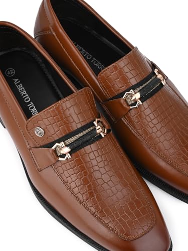 Image of ALBERTO TORRESI Calabria Horsebit Loafer for Men Branded TPR Sole with Sneaker Footbed