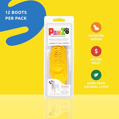 PAWZ PAWC-XXS Hundestiefel, gelb