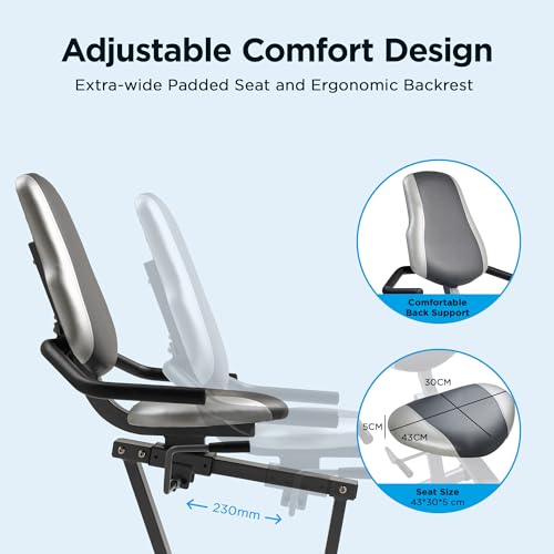 JLL Exercise Bike for Home Use, Magnetic Recumbent Exercise Bike for Seniors, Smart Bluetooth Compatible with Exclusive SunnyFit App, Indoor Stationary Bike with LCD Display - Image 5