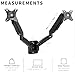 VIVO Height Adjustable Pneumatic Extended Arm Dual Monitor Wall Mount Full Motion Articulating, Fits 2 Screens 17 to 27 inches, Black, MOUNT-V002G