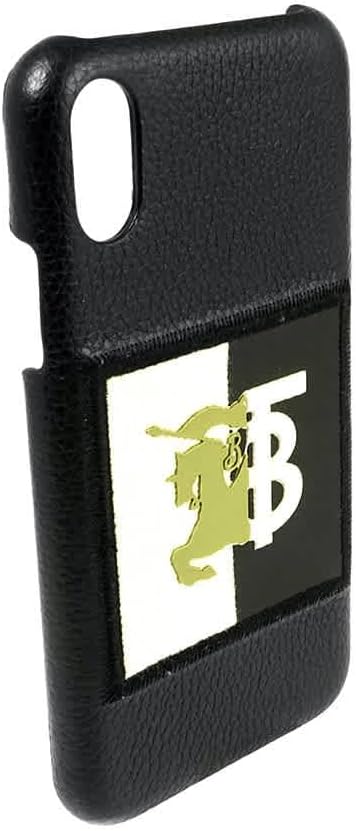 BURBERRYBlack Ladies Contrast Logo Graphic Leather iPhone X/XS Case