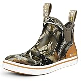 Kalkal Kids Deck Boots Kids Rubber Boots, Insulated Neoprene, Non-slip Child Fishing Waterproof Ankle Rain Shoes for Boys Girls (Size 3-6 Big Kids)