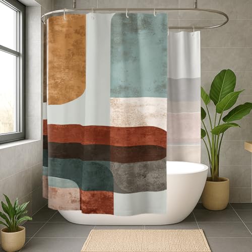 Rideau de douche extra large anti-moisissure en polyester imperméable bleu sarcelle - 4