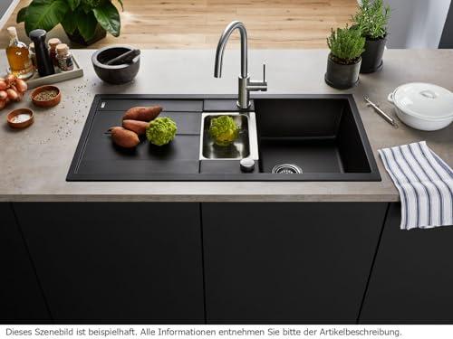 Évier en granit noir BLANCO METRA 6S : le luxe du Silgranit durable pour cuisine chic - 3