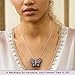 Jewelili Womens Sterling Silver Butterfly Necklace with 1/3 CTTW Black and White Round Diamonds | 18