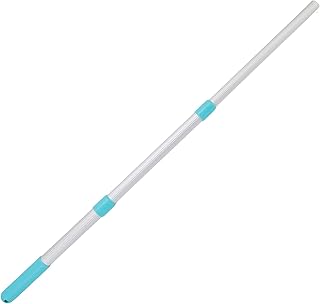 TITA-DONG Haste telescópica para piscina, 3 seções de alumínio resistente, haste de limpeza de piscina ABS, alça de limpeza de piscina durável para redes de escumadeira, cabeças de vácuo e escovas
