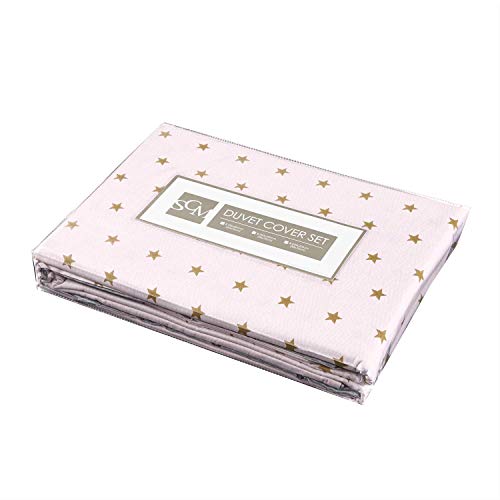 Stars Copripiumino e Federa, Pink/Grey