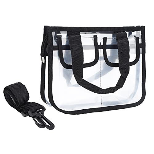 FUZHUI Heavy Duty Clear Travel Toiletry Makeup Bags – Versatile EVA Transparent Toiletry Bag, Cosmetic Bag Waterproof Transparent Travel Makeup Toiletry Organizer Bag with Zipper and Handle