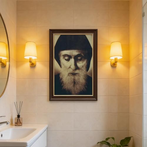 Impression Saint Charbel Makhlouf grand format avec cadre - 7