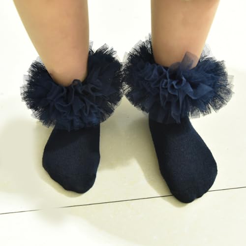Girls Ruffle Socks Fluffy Ruffle Princess Dress Socks Newborn/Infant/Toddler/Girls3