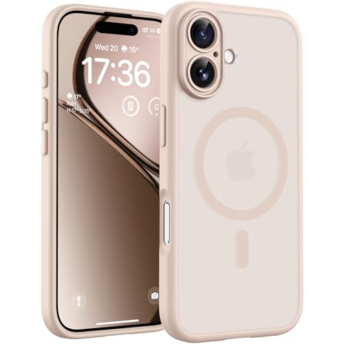 TOCOL für iPhone 17 Hülle für MagSafe Vollständiger Kameraschutz Eingebauter Magnetring Stoßfest Kratzfest Transluzente Matt Handyhülle für iPhone 17 Case 6 3 Zoll Wüstensand