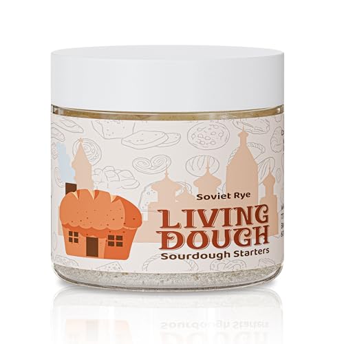 Image of Living Dough - Soviet Rye Sourdough Starter Culture - Active & Live Organic Sourdough Starter for Baking - For Artisan Bread, Pizza Dough, Waffles & More