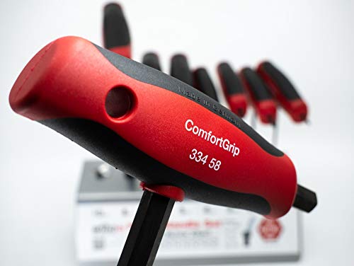 Wiha 33489 Metric T-Handle Set Soft Grip Ball End Hex, 8-Piece #TOP6